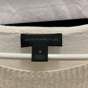 Worthington Ivory boatneck quarter sleeve sweater